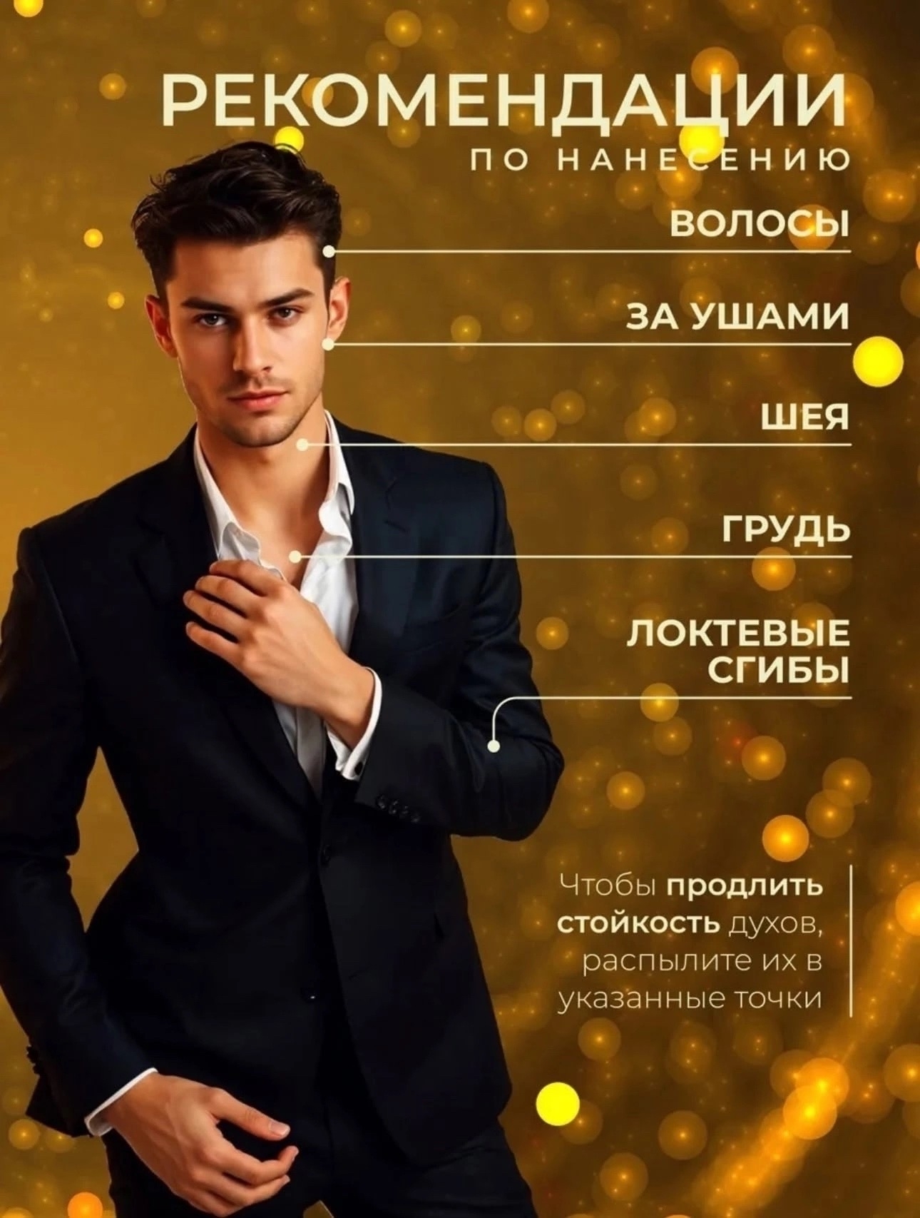 Рекомендации по нанесению мужских духов